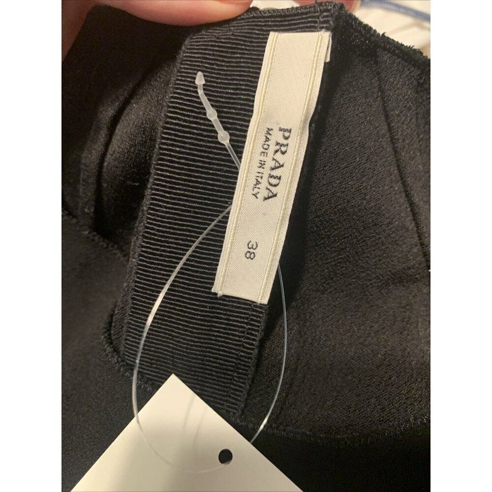 Prada Authentic Solid Black Short Sleeve Sheath K… - image 5